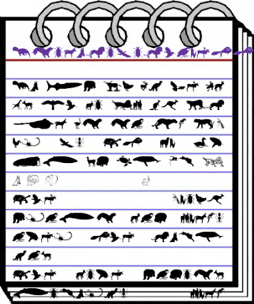 AnimaliSilhouetti Regular animated font preview