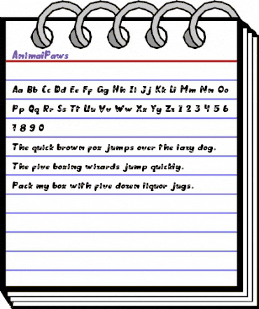 Animal Paws Regular animated font preview Animal Paws Regular animated font preview