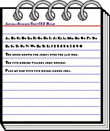 AnimalSilenceText122 Bold animated font preview