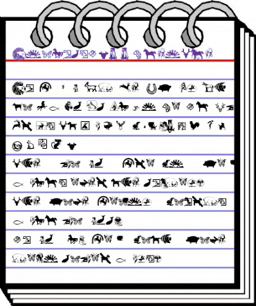 Animals P01 animated font preview