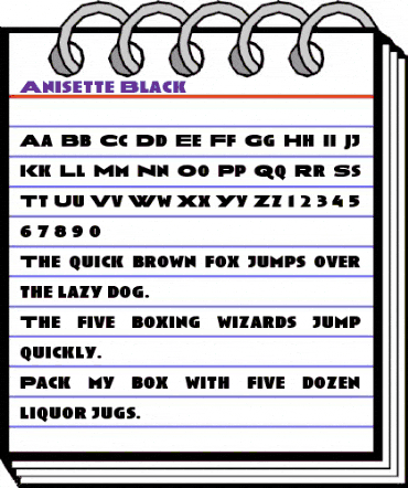 Anisette Black Regular animated font preview Anisette Black Regular animated font preview