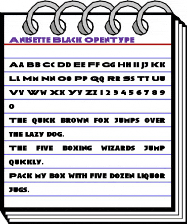 Anisette Black animated font preview Anisette Black animated font preview