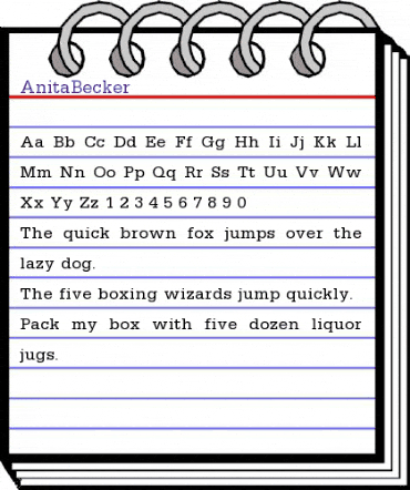 AnitaBecker Regular animated font preview AnitaBecker Regular animated font preview
