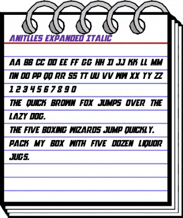 Anitlles Expanded Italic Expanded Italic animated font preview Anitlles Expanded Italic Expanded Italic animated font preview