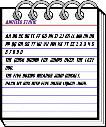 Anitlles Italic Italic animated font preview Anitlles Italic Italic animated font preview