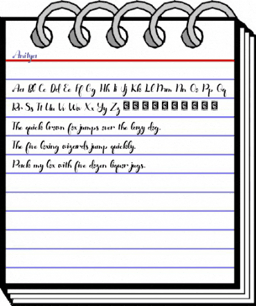 Anitya Regular animated font preview