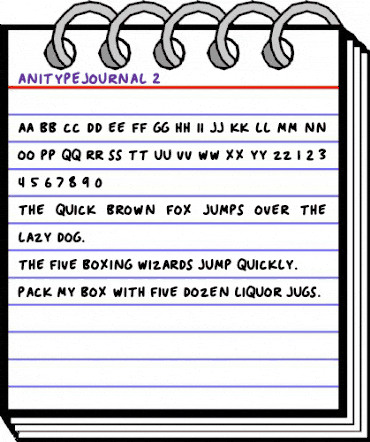 Anitype Journal 2 animated font preview Anitype Journal 2 animated font preview