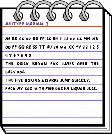 Anitype Journal 3 animated font preview Anitype Journal 3 animated font preview