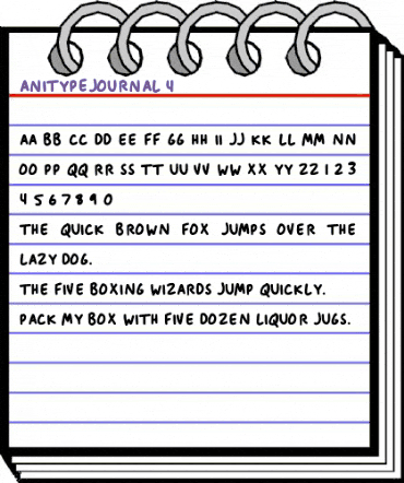 Anitype Journal 4 animated font preview Anitype Journal 4 animated font preview