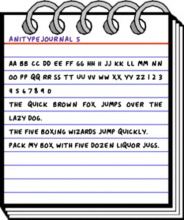 Anitype Journal 5 animated font preview Anitype Journal 5 animated font preview