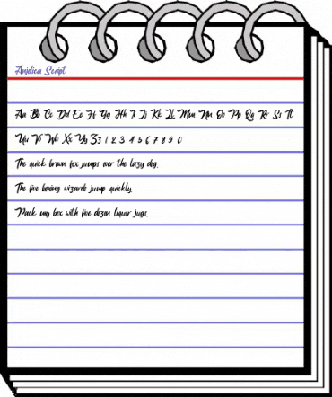 Anjelica Script Regular animated font preview Anjelica Script Regular animated font preview