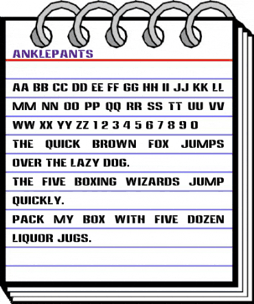 Anklepants Regular animated font preview