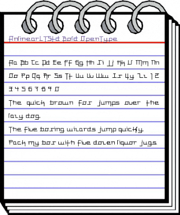 Anlinear LT Std Bold animated font preview