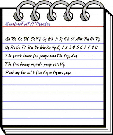 AnnaLisaFont71 Regular animated font preview AnnaLisaFont71 Regular animated font preview