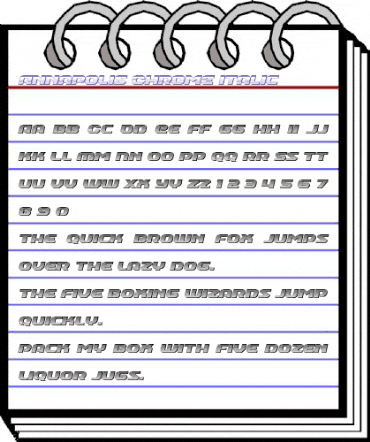 Annapolis Chrome Italic Italic animated font preview Annapolis Chrome Italic Italic animated font preview