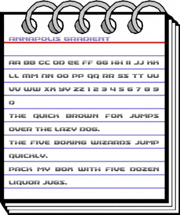 Annapolis Gradient Regular animated font preview