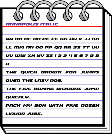 Annapolis Italic Italic animated font preview Annapolis Italic Italic animated font preview