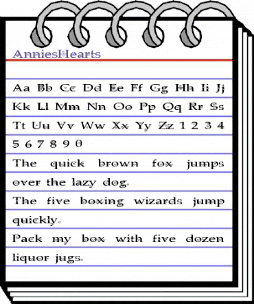 AnniesHearts Regular animated font preview AnniesHearts Regular animated font preview