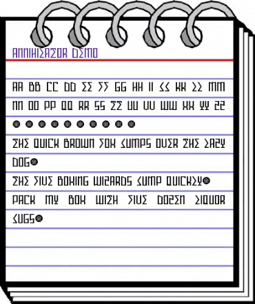 ANNIHILATOR Demo Regular animated font preview