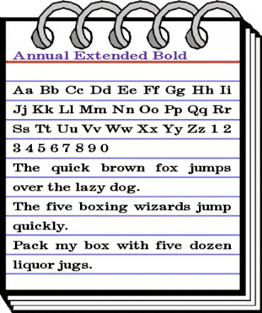 Annual-Extended Bold animated font preview Annual-Extended Bold animated font preview