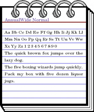 AnnualWide Normal animated font preview AnnualWide Normal animated font preview