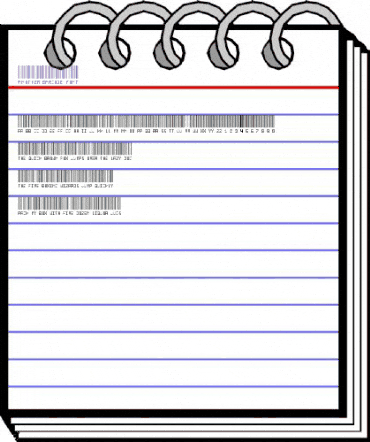 Another barcode font Regular animated font preview