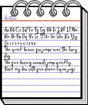 Antero Regular animated font preview Antero Regular animated font preview