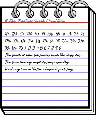 Antha LigatureSwash animated font preview Antha LigatureSwash animated font preview