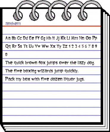 anthem Regular animated font preview