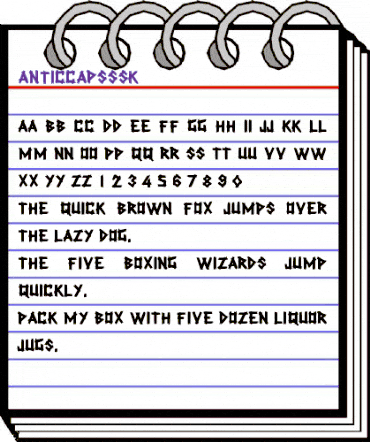 AnticCapsSSK Regular animated font preview