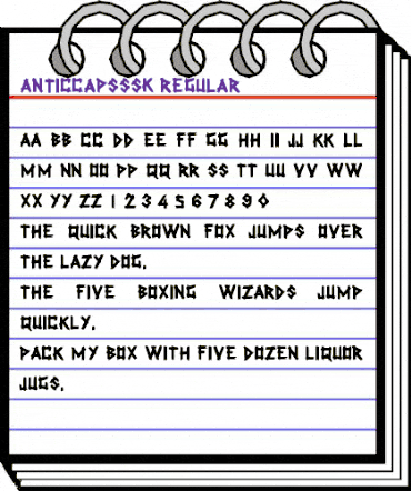 AnticCapsSSK Regular animated font preview