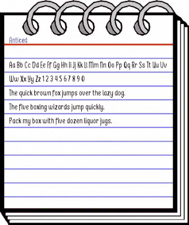 Anticed Regular animated font preview Anticed Regular animated font preview