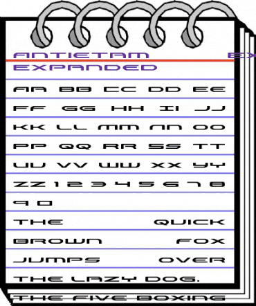 Antietam Extra-Expanded Extra-Expanded animated font preview Antietam Extra-Expanded Extra-Expanded animated font preview