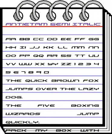 Antietam Semi-Italic Semi-Italic animated font preview Antietam Semi-Italic Semi-Italic animated font preview