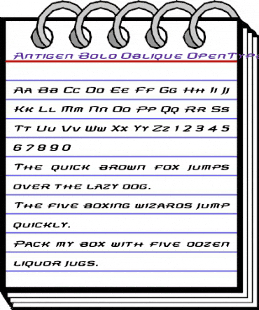 Antigen Italic animated font preview Antigen Italic animated font preview