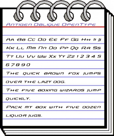 AntigenOblique Italic animated font preview AntigenOblique Italic animated font preview