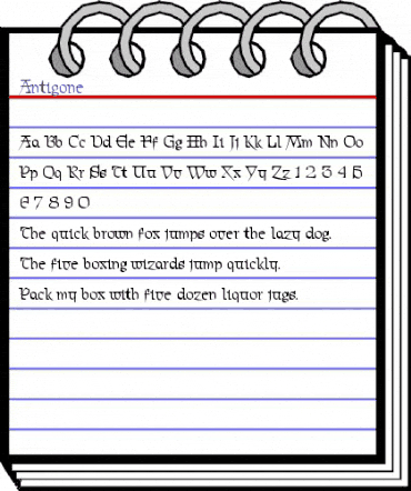 Antigone Regular animated font preview Antigone Regular animated font preview