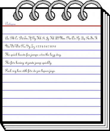 Antigua Regular animated font preview Antigua Regular animated font preview