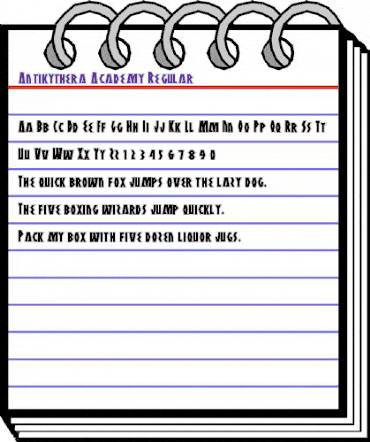 Antikythera Academy Regular animated font preview Antikythera Academy Regular animated font preview