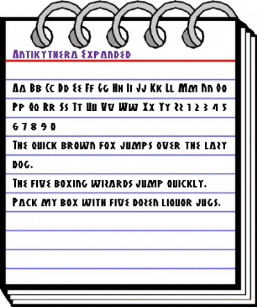 Antikythera Expanded Expanded animated font preview