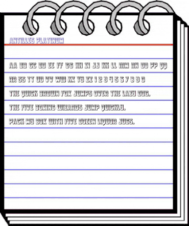 Antilles Platinum Regular animated font preview