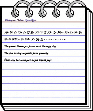 Antique Cable Regular animated font preview Antique Cable Regular animated font preview