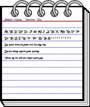 Antique Cherry - Personal Use Regular animated font preview