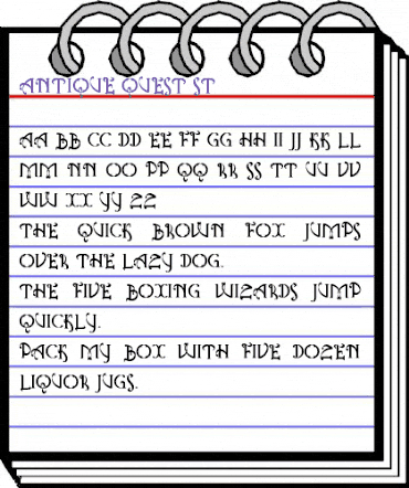 Antique Quest St Regular animated font preview
