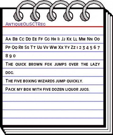 AntiqueOliSCTReg Regular animated font preview