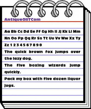 AntiqueOliTCom Regular animated font preview AntiqueOliTCom Regular animated font preview