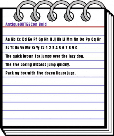 AntiqueOliTEECon Bold animated font preview AntiqueOliTEECon Bold animated font preview