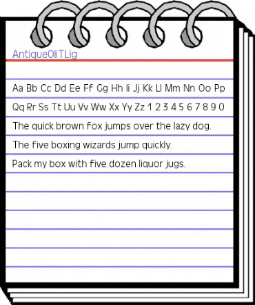 AntiqueOliTLig Regular animated font preview AntiqueOliTLig Regular animated font preview