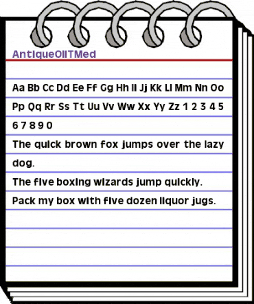 AntiqueOliTMed Regular animated font preview AntiqueOliTMed Regular animated font preview