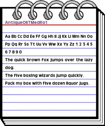 AntiqueOliTMedRo1 Regular animated font preview AntiqueOliTMedRo1 Regular animated font preview